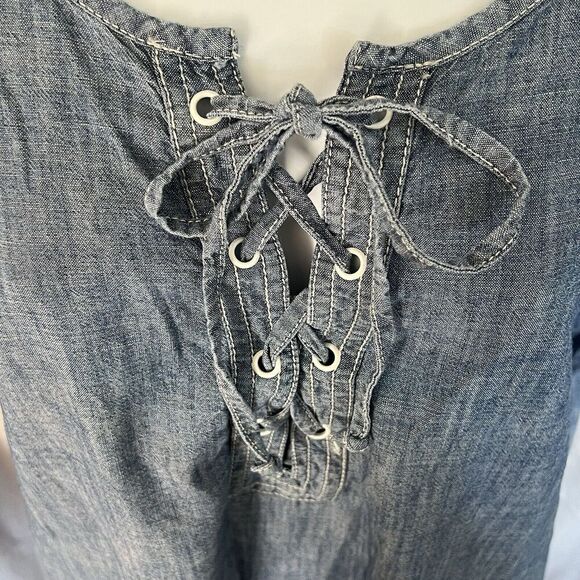 gap denim dress Tie Shirt Women XL - Picture 4 of 8